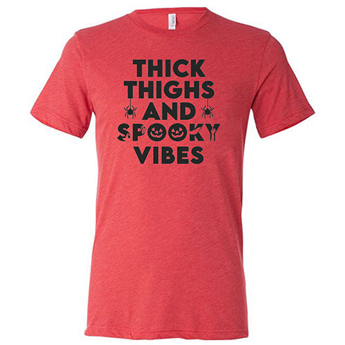Thick Thighs & Spooky Vibes Graphic T-Shirt - Unisex Casual Cotton Tee for Halloween, Fall Fashion & Everyday Wear