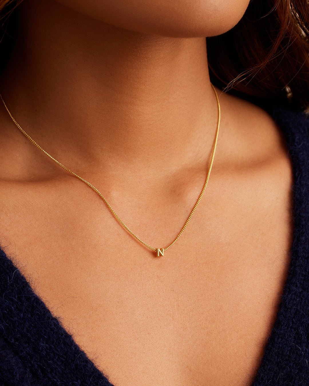 Wilder Mini Alphabet Necklace - Personalized Initial Pendant Jewelry for Women | Perfect Gift for Birthday, Anniversary & Everyday Wear