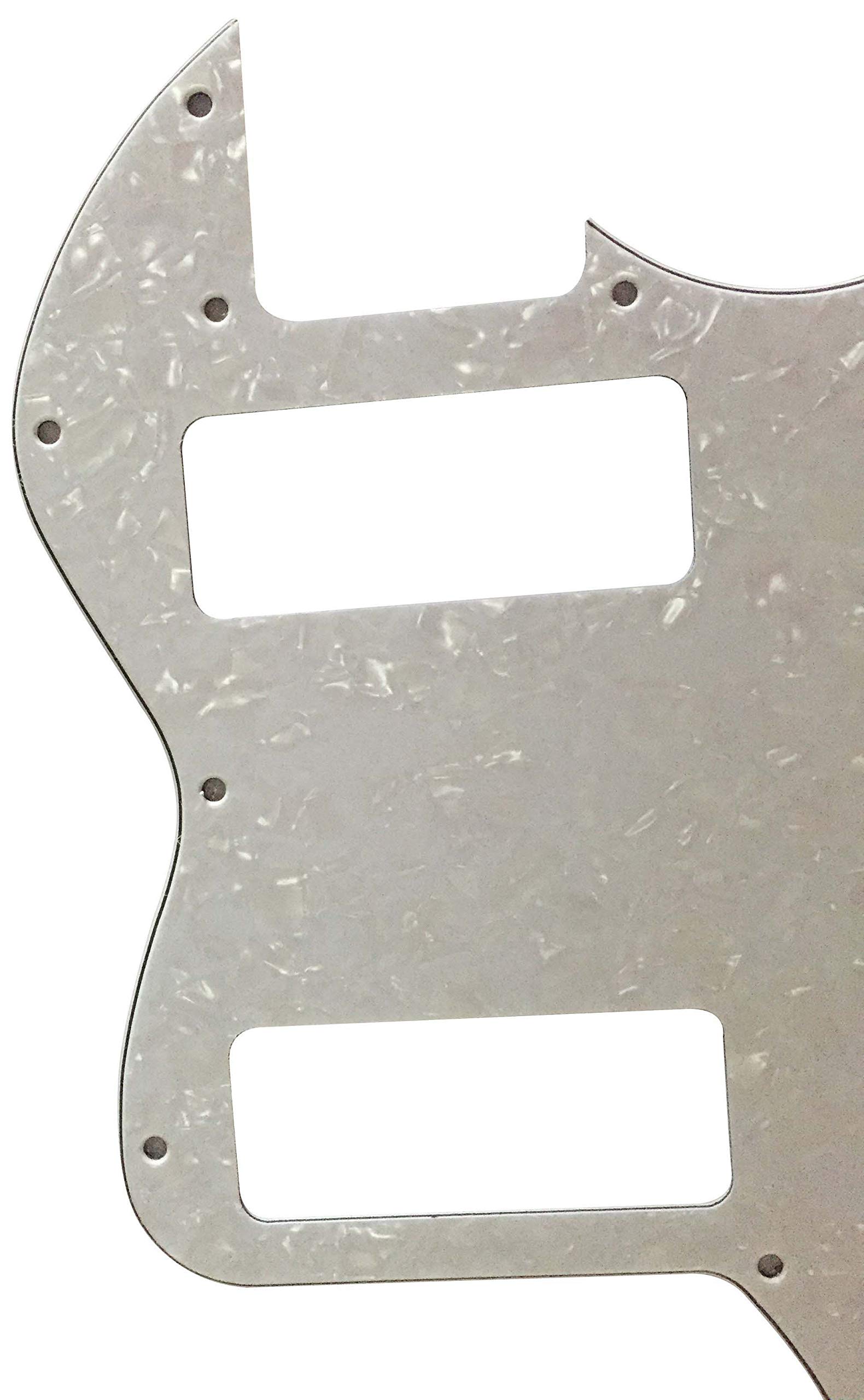 Electric Guitar Pickguard for Tele Classic Player Thinline P90 Style - 4 Ply White Pearl Shield - Perfect for Replacement & Customization - Ideal for Rock, Blues & Jazz Performances