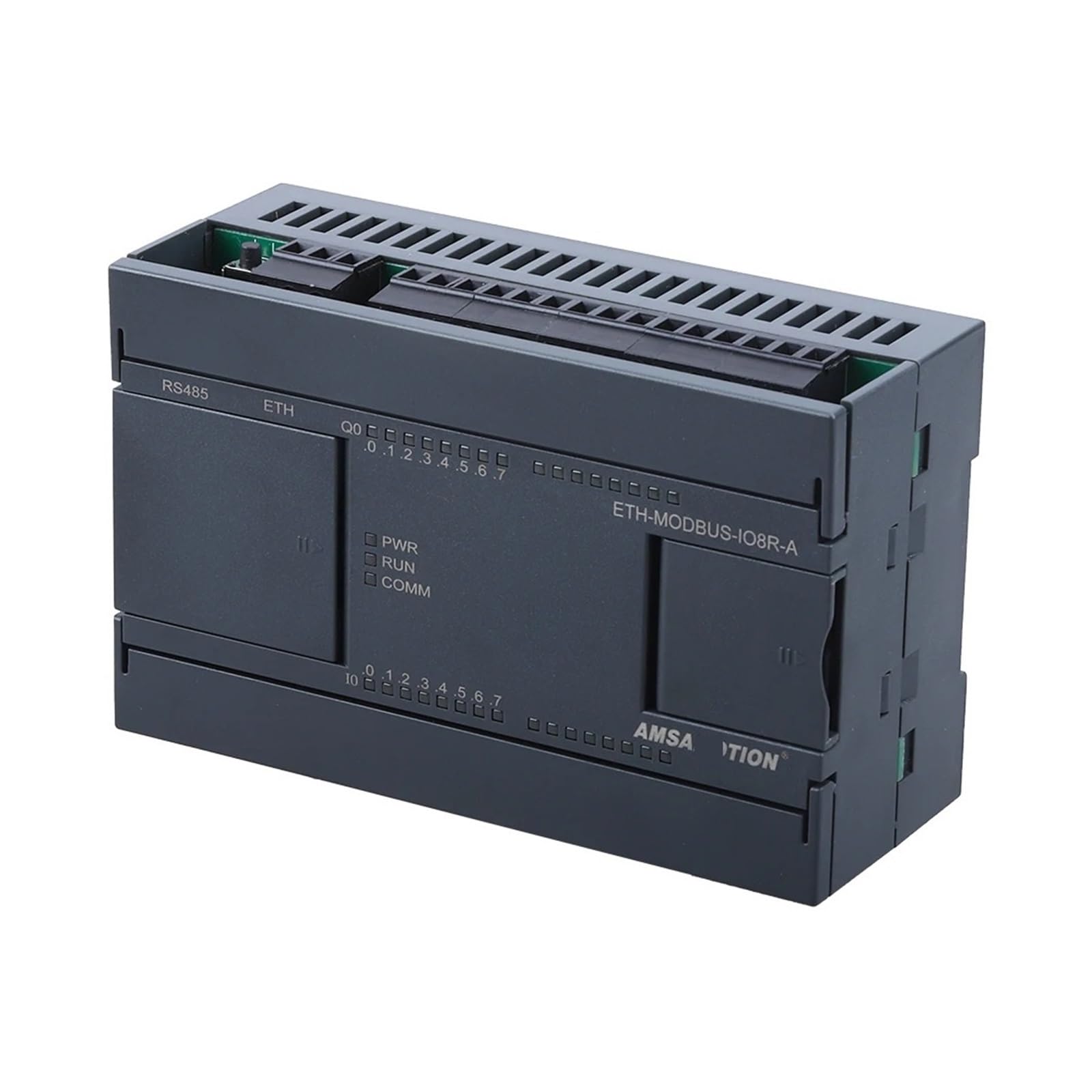 Industrial Ethernet Converter ETH-MODBUS-IO8R-A - MODBUS RTU & S7 TCP Protocol, 8 Input 8 Output Relay Module, RS485 Ethernet Extension for PLC Automation - Perfect for Factory Automation, Smart Home Control, and Industrial IoT Applications