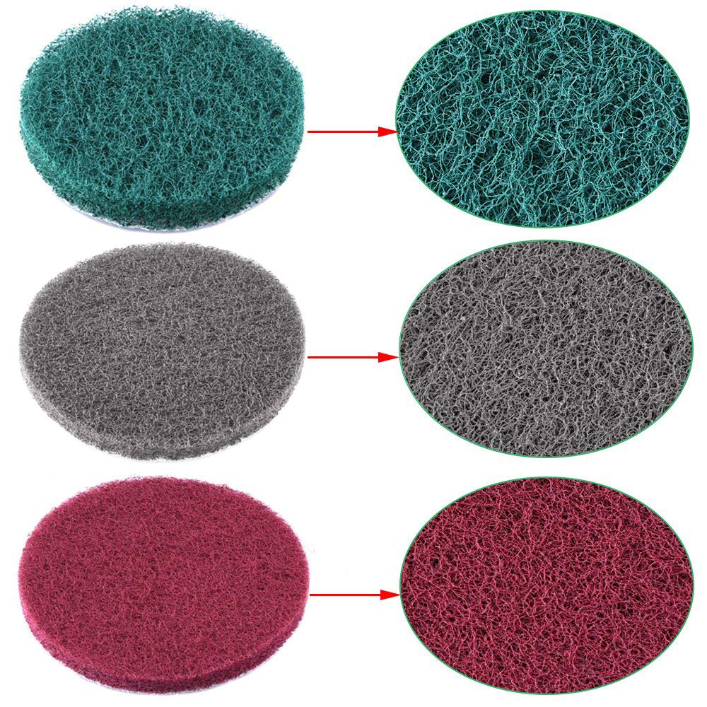 GOH DODD 26-Piece 4-Inch Power Scrubber Drill Brush Set - Heavy Duty Cleaning Pads for Kitchen, Bathroom, Tile, Grout, Carpet & Auto Detailing | Drill Attachment for Headlight Restoration, Shower, Tub & Grill Cleaning | Perfect for Deep Cleaning & Surface Sanding