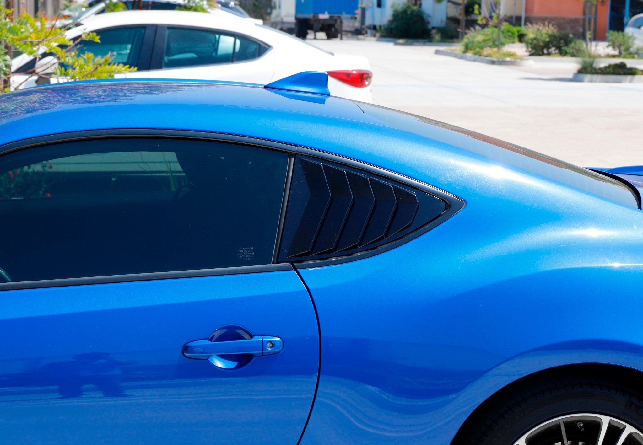 Gloss Black Rear Side Window Vent Louvers for 2013-2021 Scion FRS Toyota 86 Subaru BRZ - Sleek Car Accessory for Enhanced Style & Airflow