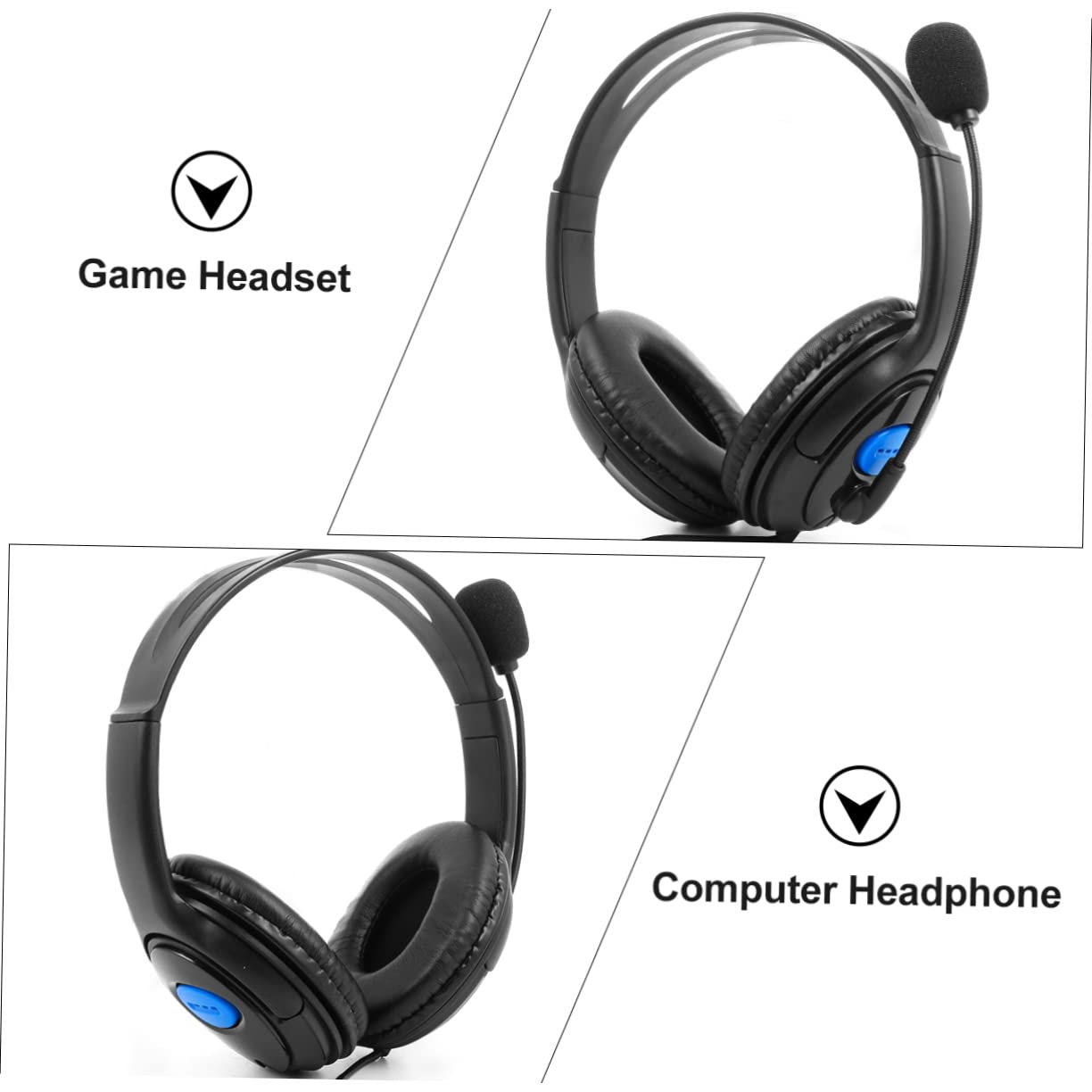 HOMSFOU Gaming Headset with Noise Cancelling Microphone - Lightweight & Comfortable for PC, PS4, Xbox - Perfect for Online Gaming, Streaming & Conference Calls