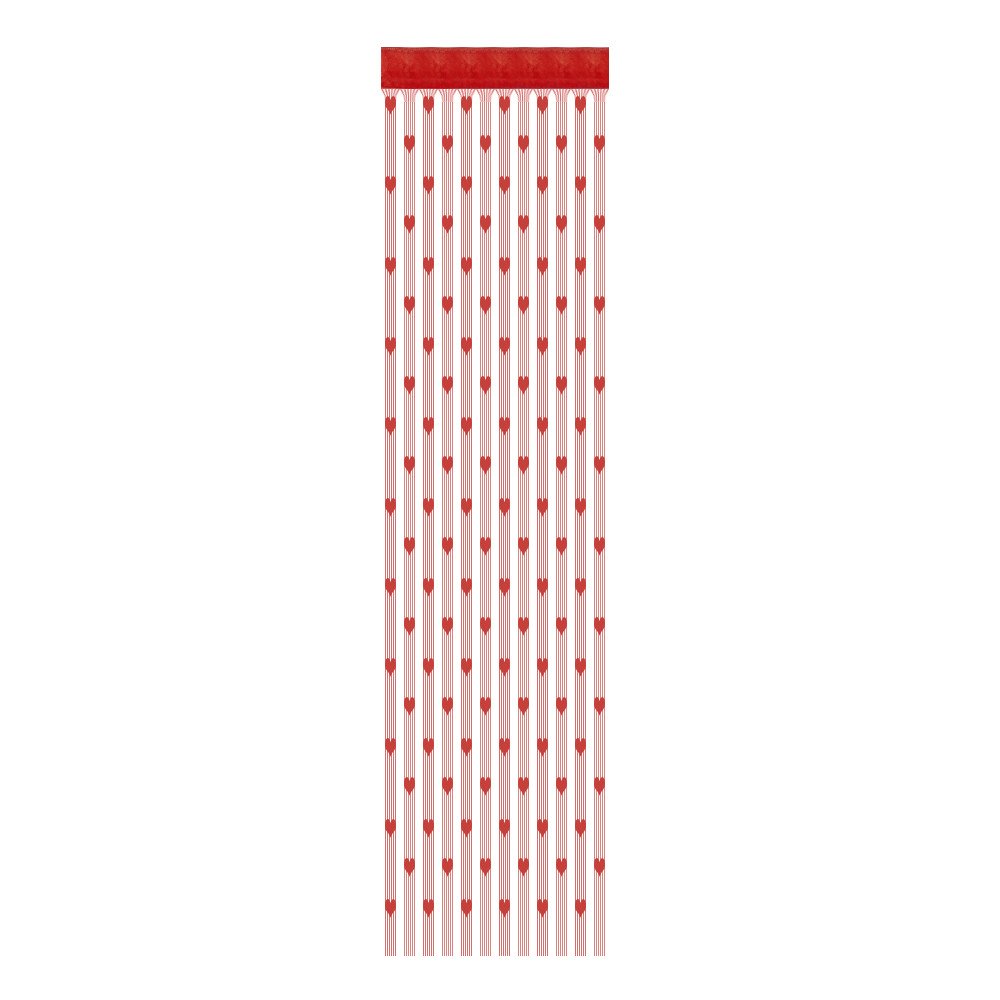 Uikceten 50x200cm Romantic Heart String Curtain - Sheer Window Door Divider & Valance for Bedroom, Wedding, Party Decoration