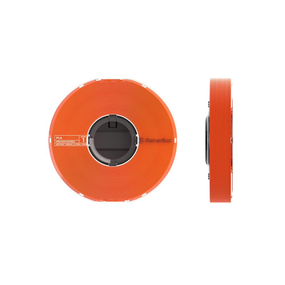 MakerBot PLA Filament Spool for Method 3D Printer - True Orange, 0.75kg/1.65lb - High-Quality 3D Printing Material for Professional Prototyping & DIY Projects