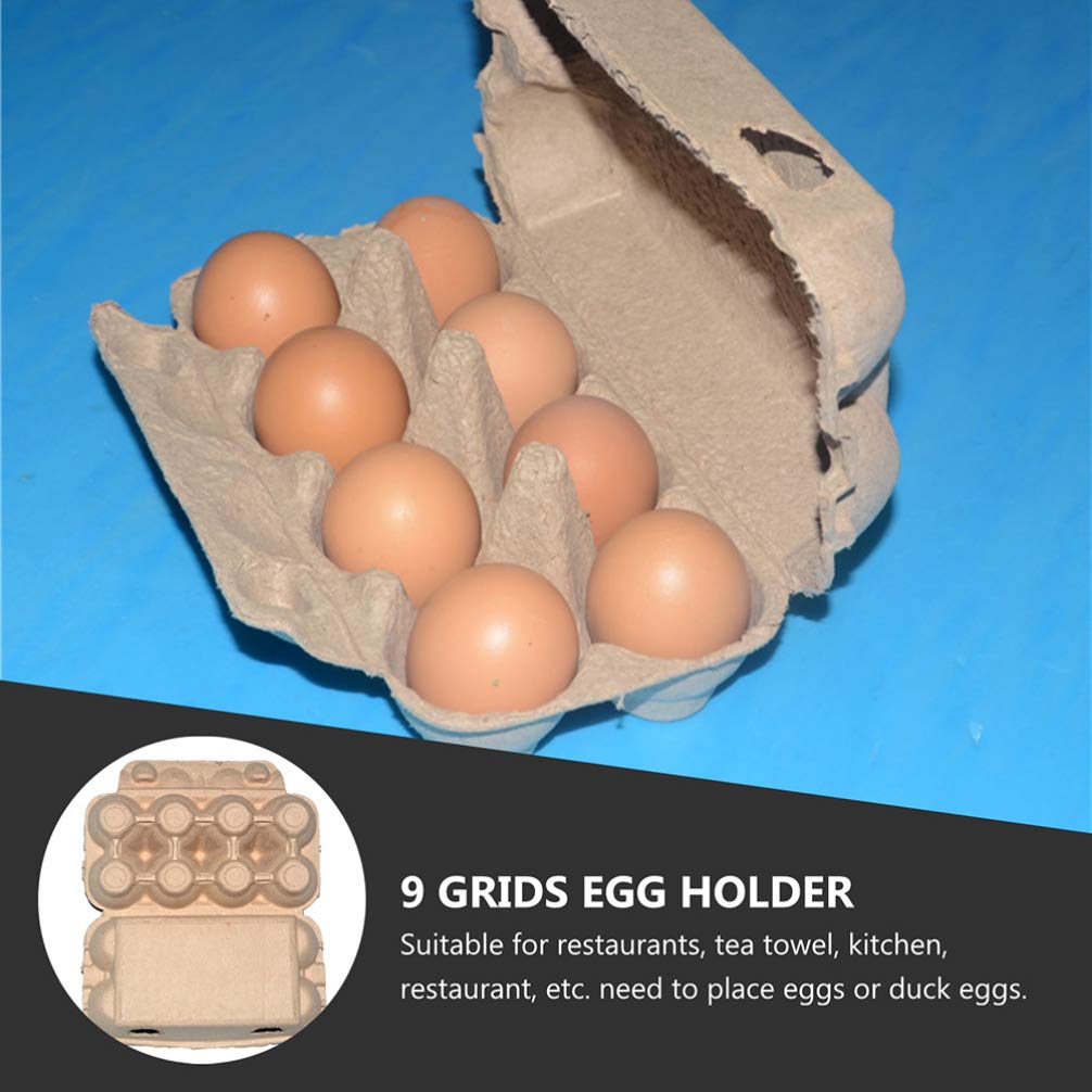 DOITOOL 20PCS 6-Count Egg Cartons for Chicken Eggs - Natural Pulp Egg Crates for Farmers Market, Half Dozen Egg Storage Containers - Perfect for Fresh Farm Eggs, Farmers Markets & Home Kitchen Use