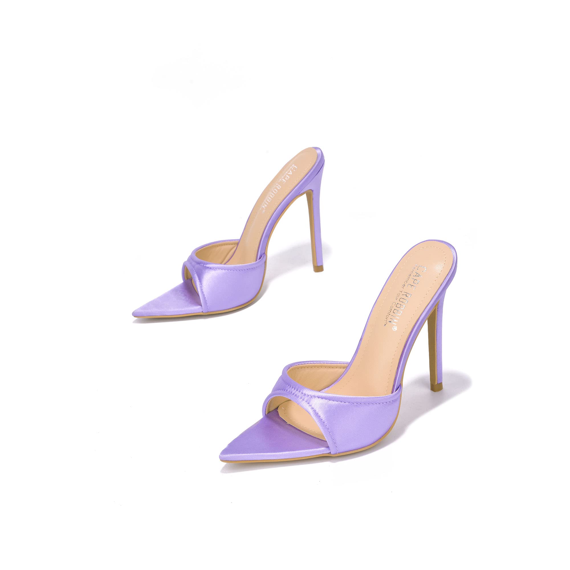 Cape Robbin Kameron Women's Pointed Toe Stiletto Heels - Slip On Rhinestone Sandals for Women | Perfect for Evening Parties, Weddings & Special Occasions