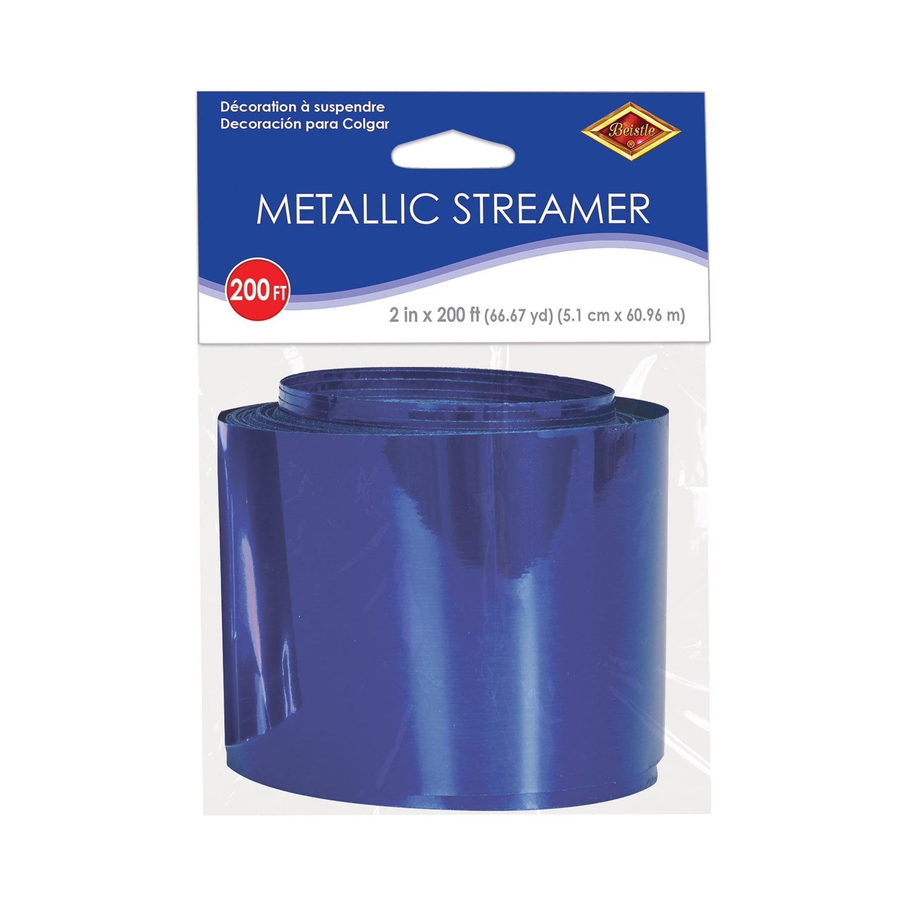 12 Pack Beistle Gleam 'N Party Streamer - Metallic Blue Decorative Streamers for Birthday, Wedding & Holiday Celebrations - Perfect for Party Decorations & Festive Events