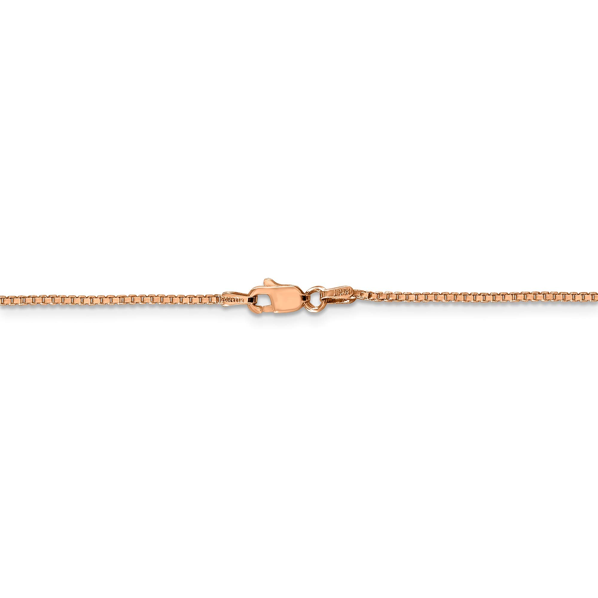 14K Rose Gold 1.10mm Box Link Chain Necklace - 16 Inch Dainty Jewelry for Women - Perfect for Layering, Gifts & Everyday Wear