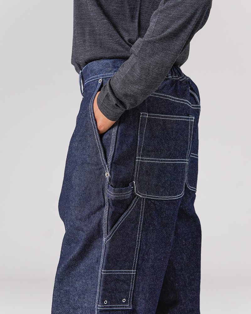 Sustainable Recycled Cotton Denim Wide Leg Pants for Women - Eco-Friendly High Waisted Loose Fit Trousers - Perfect for Casual Outings, Workwear & Boho Style