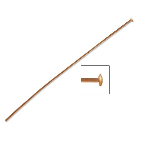 Rose Gold Filled Jewelry Head Pins 2 Inch 24 Gauge - Perfect for DIY Earrings, Necklaces & Handmade Jewelry Making Supplies