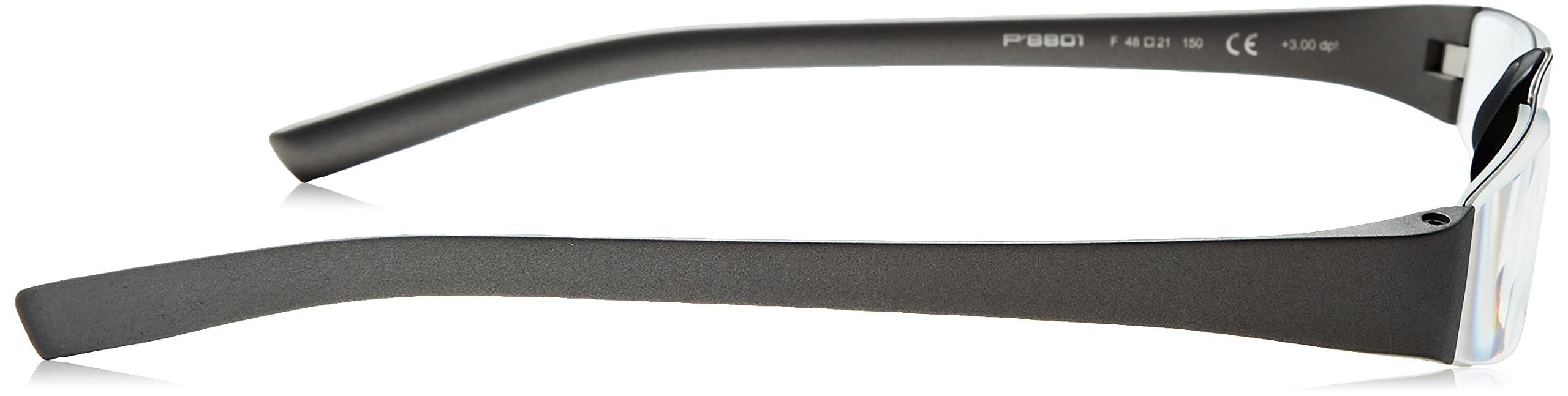 Porsche Design P8801 Iconic Reading Glasses - Titanium Frame, Silver, 2.00 Magnification | Stylish & Lightweight for Reading, Office & Everyday Use
