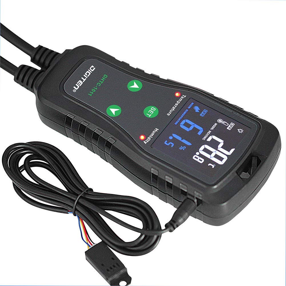 Dual Stage Pre-Wired Electronic Temperature and Humidity Controller - Plug-in Thermostat & Humidistat for Reptile Tanks, Greenhouses, Grow Tents | Precise Climate Control for Pets, Plants & Hydroponics