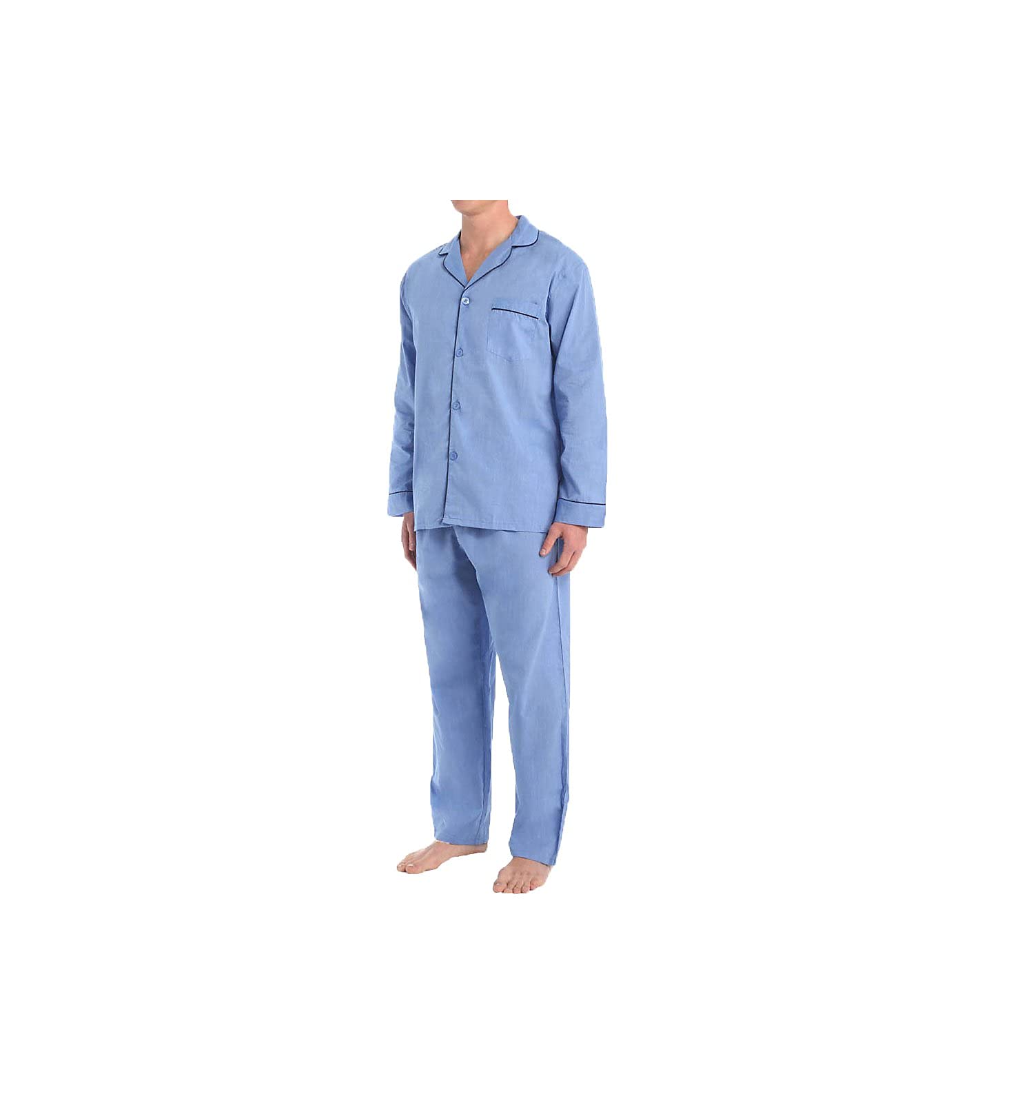 Hanes Big & Tall Men's Comfortable Broadcloth Pajama Set - Soft Sleepwear for Lounge & Relaxation at Home