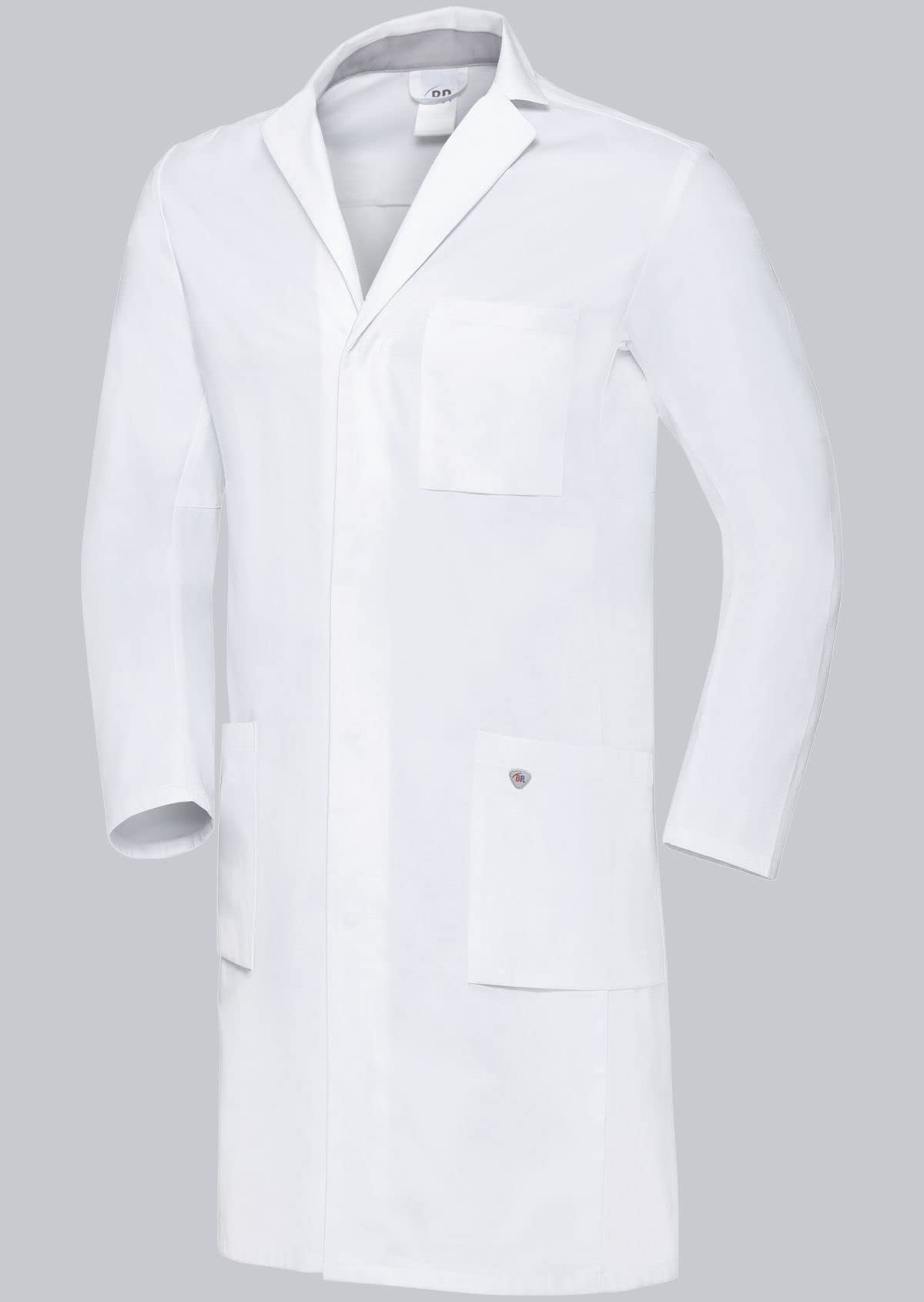 BP Medizin Labor 1753130 - Men's Doctor Coat, White Medical Lab Coat for Physicians & Healthcare Professionals - Perfect for Hospitals, Clinics & Laboratory Work