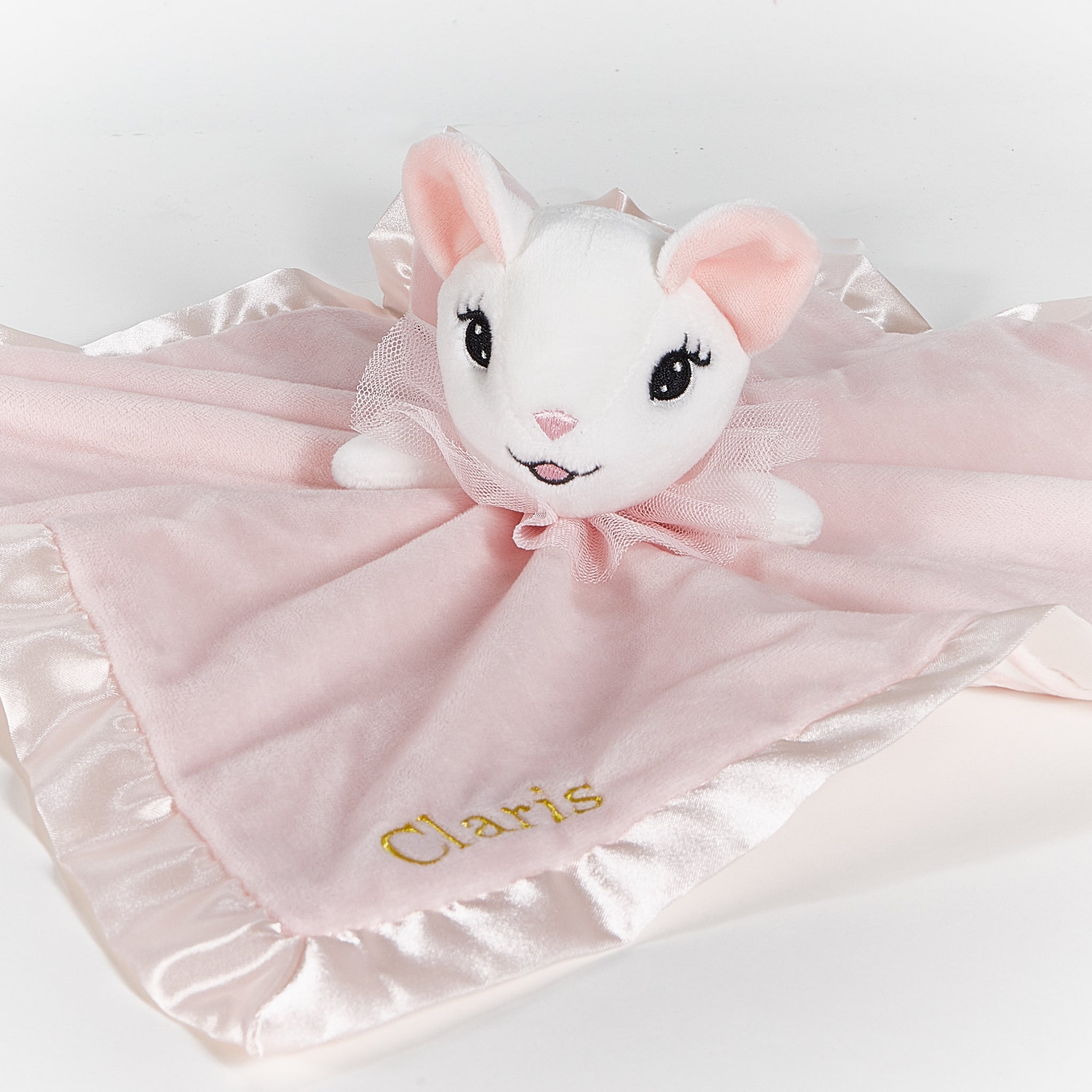 Claris The Mouse Comfort Blanket - Soft Plush Baby Security Blanket for Toddlers | Perfect for Nap Time, Bedtime & Travel