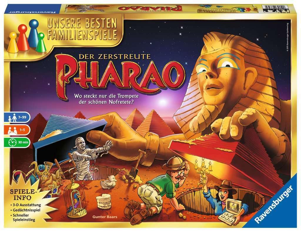 Ravensburger 26656 Pharaoh Board Game - Ancient Egypt Strategy Game for Families & Adults, Perfect for Game Nights & Parties