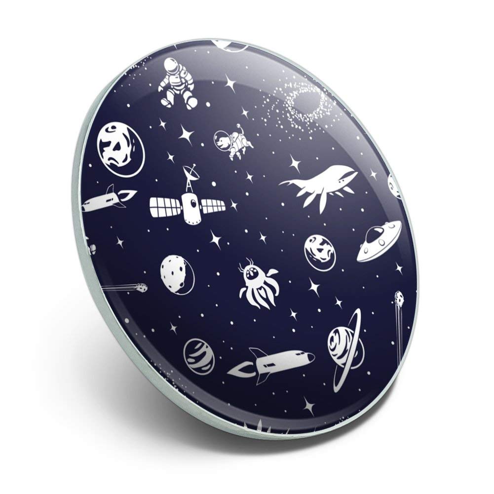 1.1 Inch Space Themed Tie Tack Lapel Pin with Stars, Planets & Ships - Perfect for Suits, Blazers & Formal Events