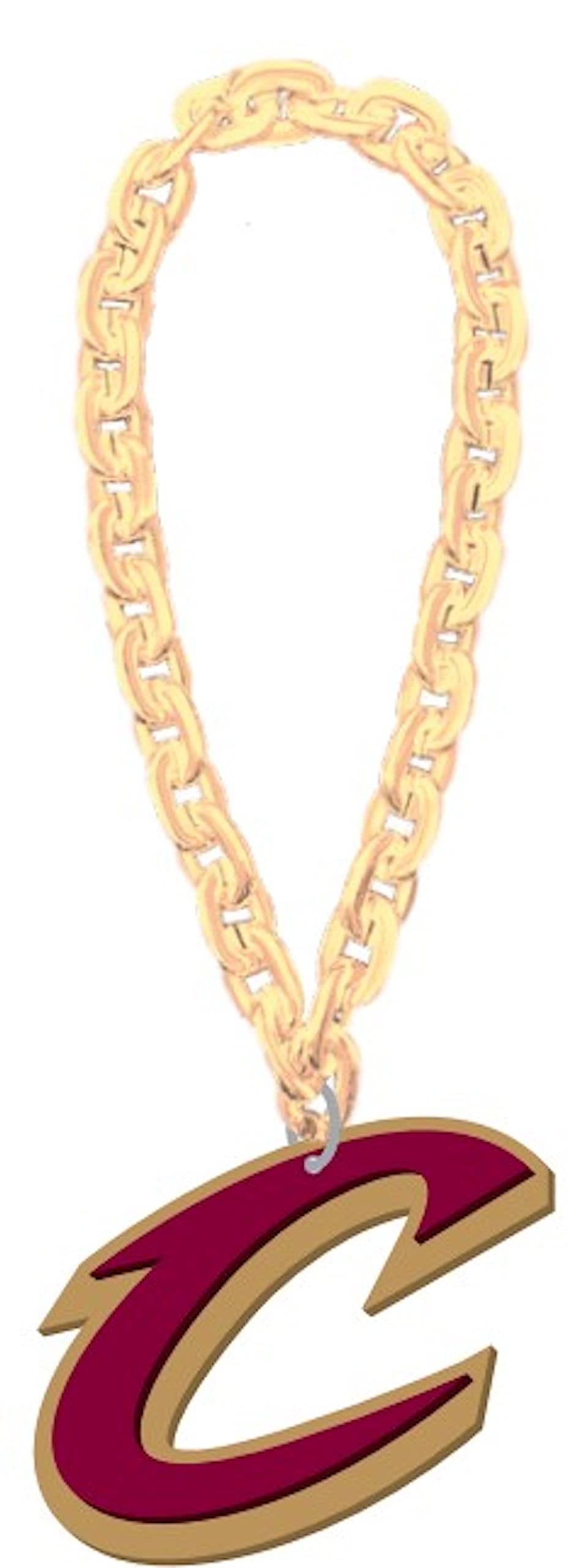 Aminco Cleveland Cavaliers NBA Fan Chain - Gold Plated Basketball Team Jewelry for Men & Women | Perfect for Games, Parties & Sports Events