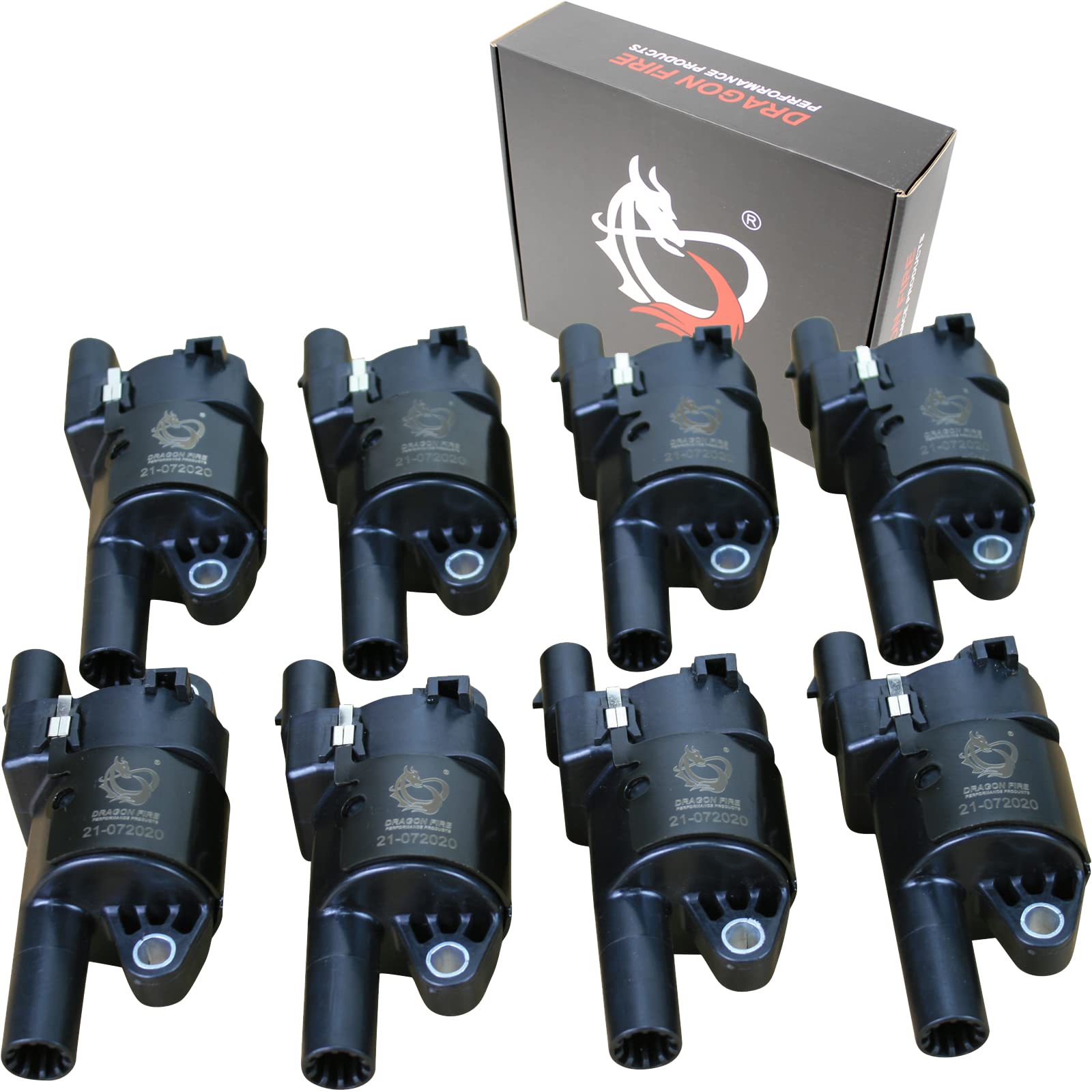 High-Performance 8pc Ignition Coil Pack Set for Chevy Cadillac GMC Camaro Corvette Silverado Tahoe Escalade Yukon - Replaces 12573190 D514A BSC1512 UF414 OEM Fit DFC1022-8 - Perfect for Engine Tuning & Performance Upgrades