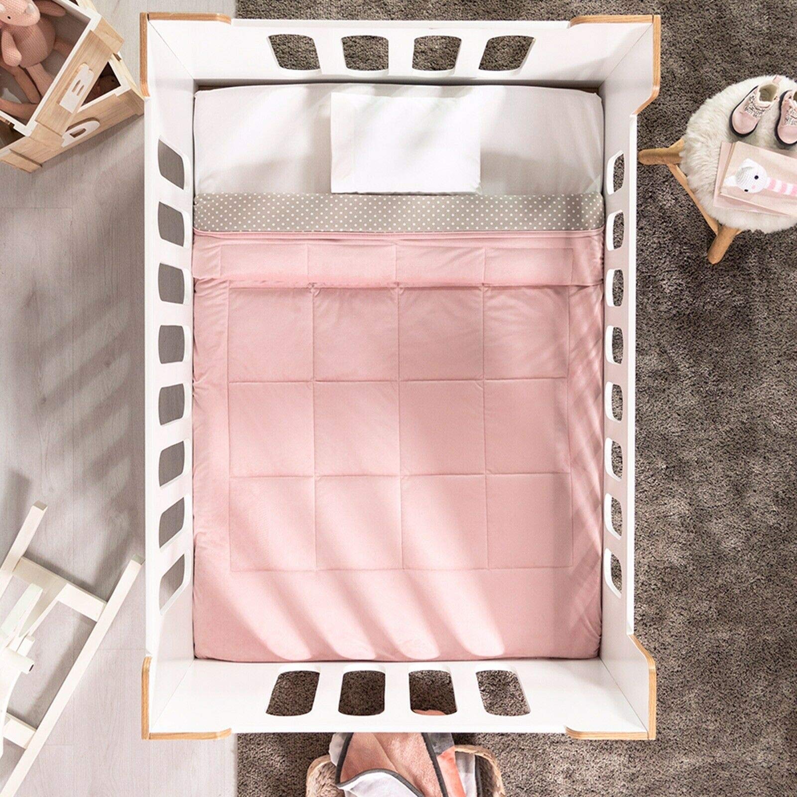 **Pink Moon Stars Clouds 4-Piece Crib Bedding Set for Baby Girls - Soft Nursery Decor for Sweet Dreams & Cozy Sleep**