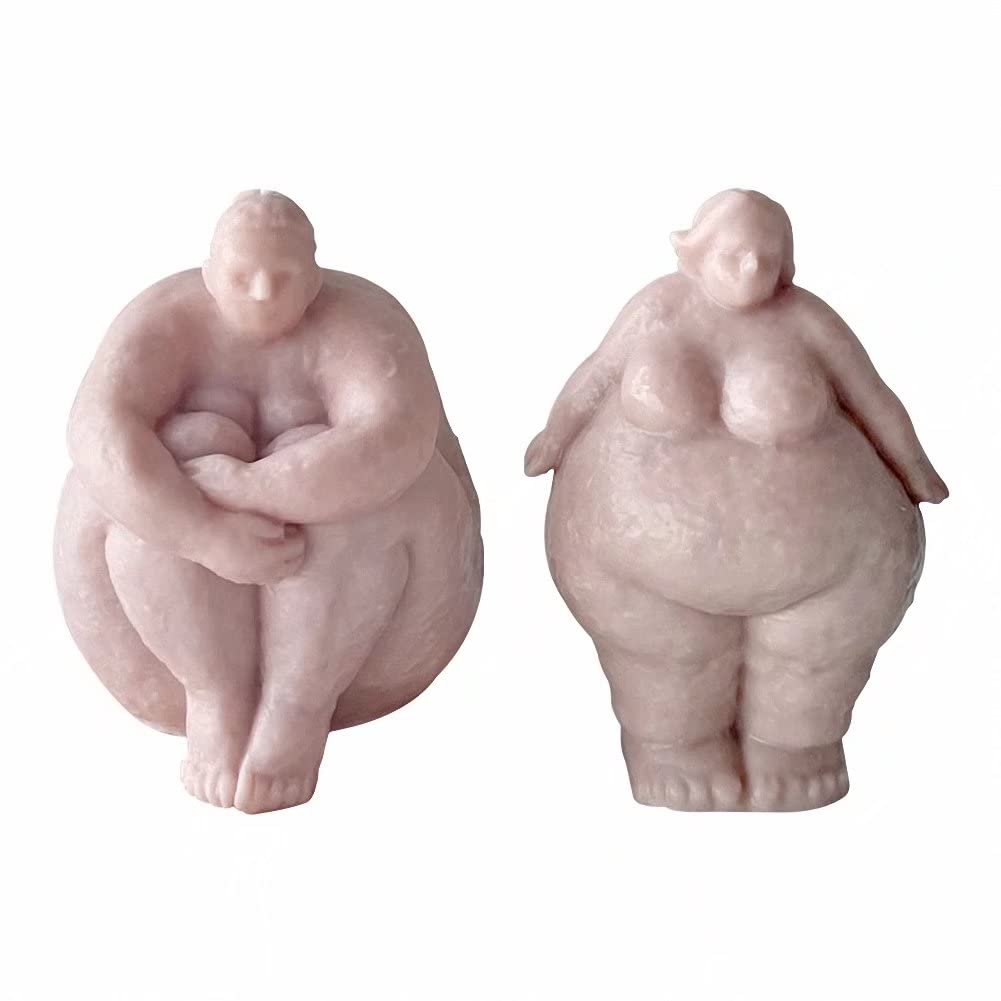 Premium Silicone Body Mold for Standing Fat Woman - DIY Candle, Resin, Soap, Cake, Aromatherapy, Plaster & Clay Crafts - Perfect for Home Decor, Gift Making & Creative Projects