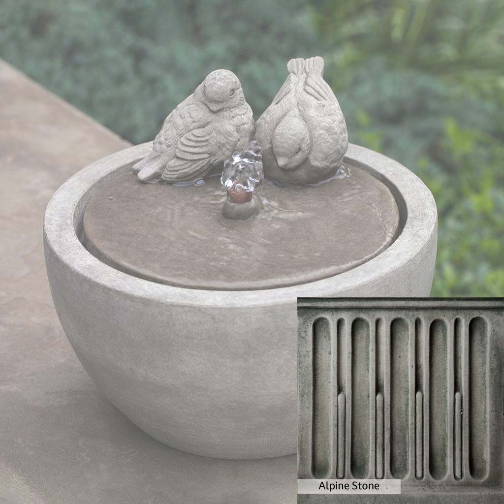 Campania International M Series Bird Fountain - Elegant Outdoor Garden Decoration for Birds | Perfect for Patio, Yard & Garden Decor