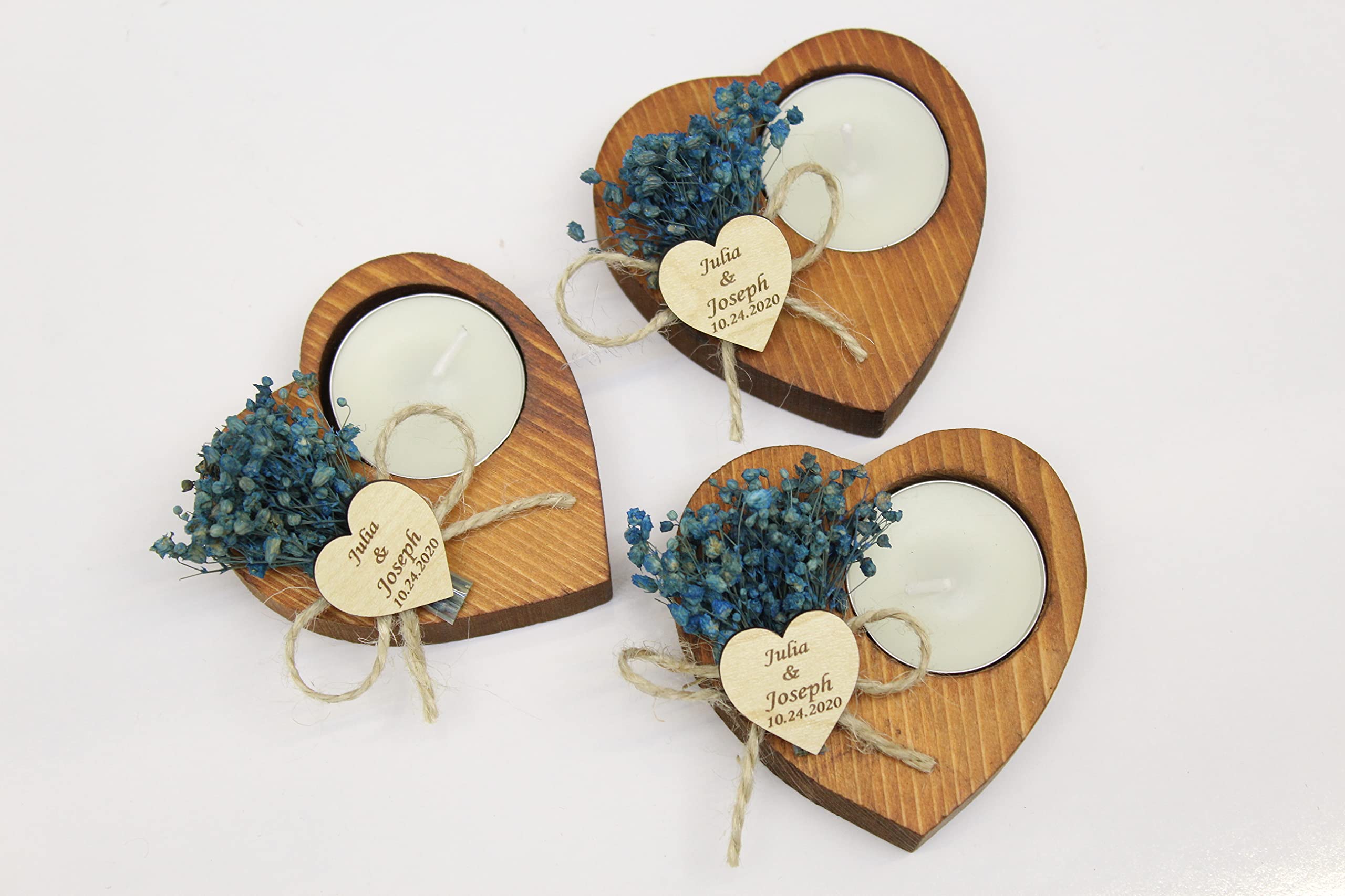 50 Pcs Heart Shaped Tealight Candle Holders Bulk - Romantic Wedding Guest Favors, Funeral Memorial Gifts, Bridal Shower Party Decorations - Perfect for Candlelight Dinners, Anniversary Celebrations & Home Decor