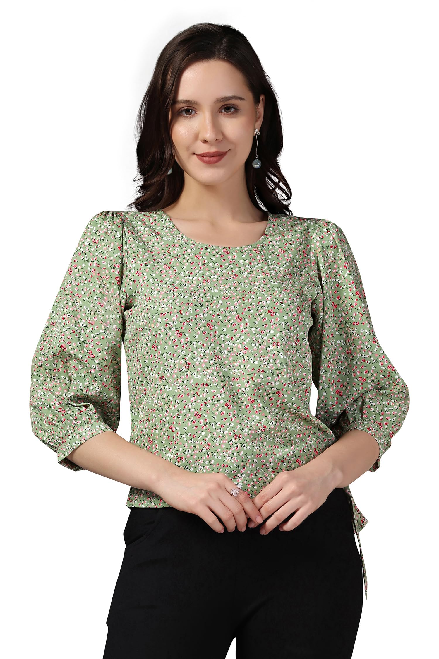 Fashion Dream Women's Polyester Printed Blouse | Trendy Casual Tops for Women | Western Style Shirt | Perfect for Office, Date Night & Weekend Outfits