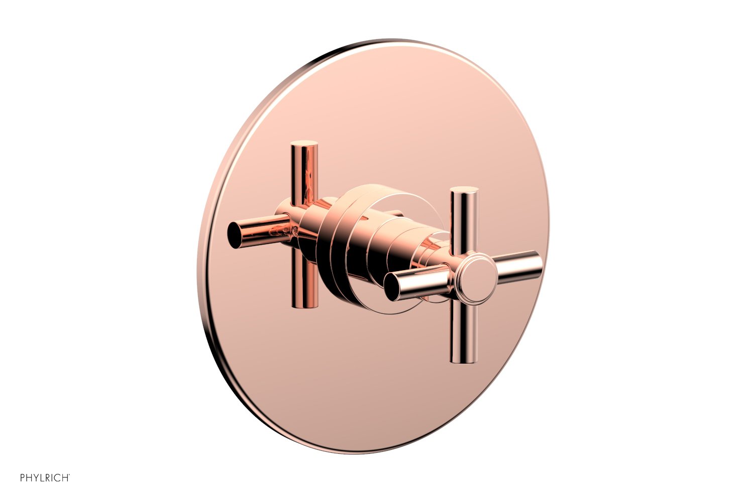 BASIC 1/2 Thermostatic Shower Trim with Tubular Cross Handle DTH134 - Perfect for Bathroom Renovation & Modern Shower Systems