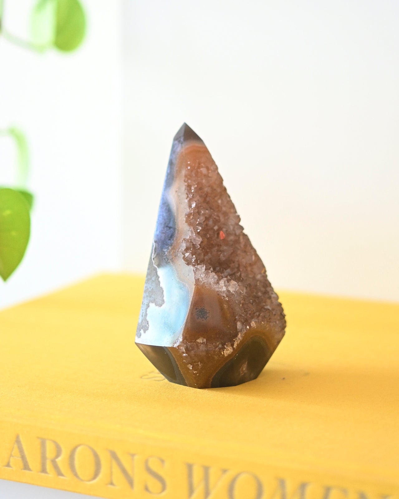 Natural Amethyst Druzy Pyramid Point - Healing Crystal for Meditation, Yoga & Home Decor | Spiritual Gift & Energy Stone for Positive Vibes