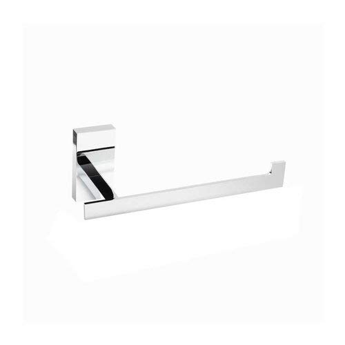 Polished Chrome Toilet Paper Holder - Modern Bathroom Tissue Roll Stand for Wall Mount or Freestanding Use - Ideal for Home, Office, and RV Bathrooms
