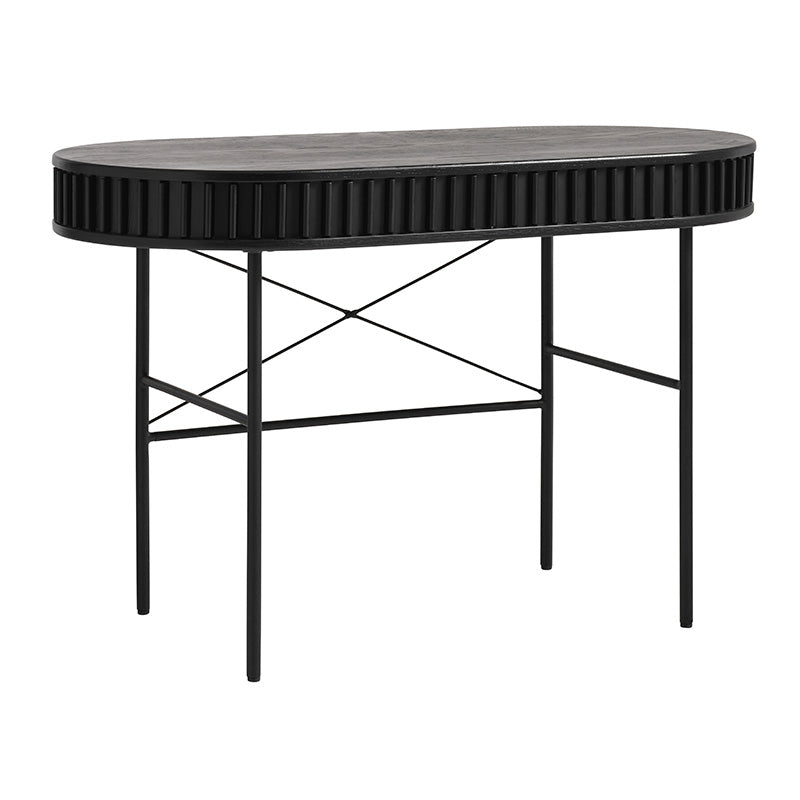SIERRA 47-Inch Study Desk for Home Office, Black - Perfect for Small Spaces, Dorm Rooms & Workstations