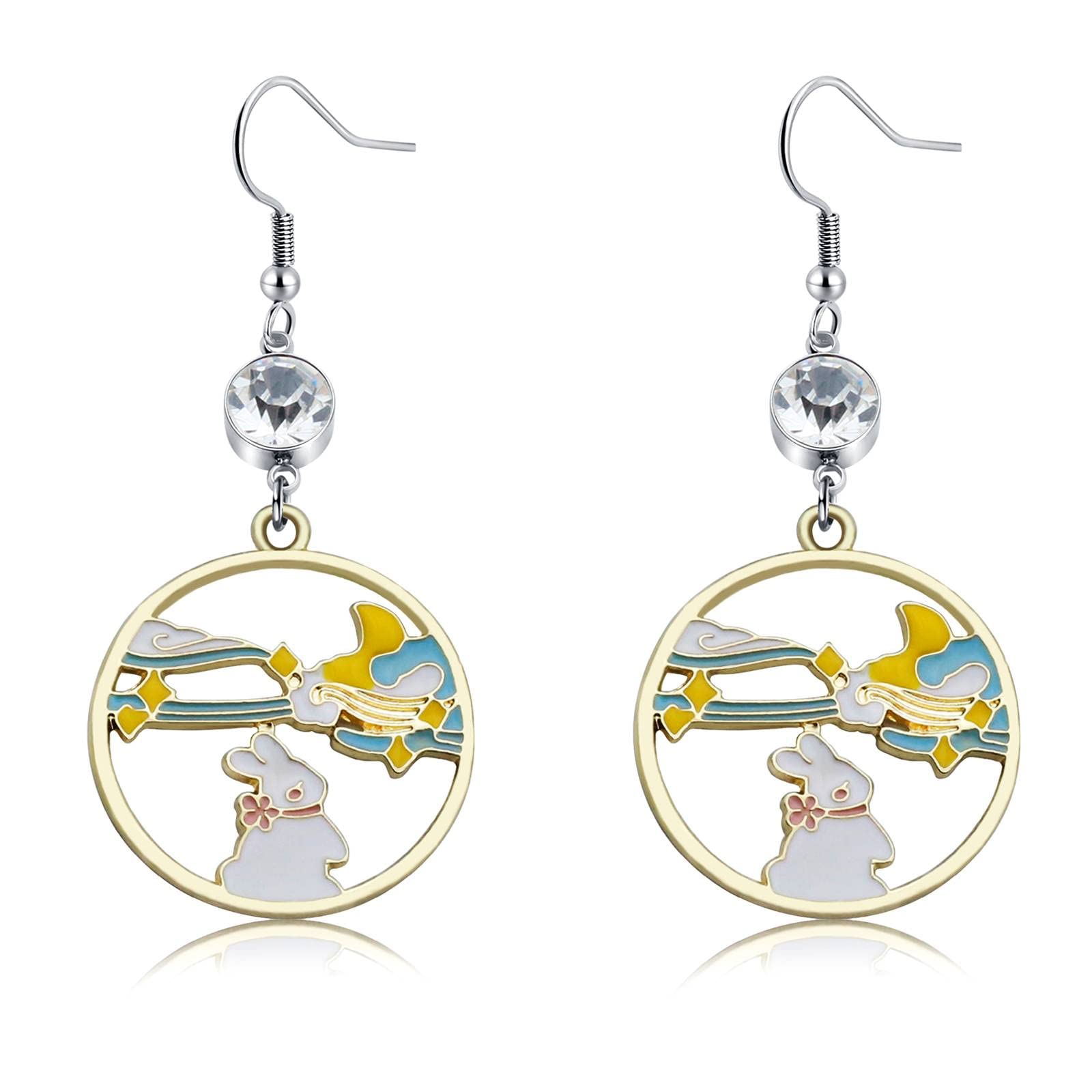 Cute Bunny Earrings for Women - Animal Jewelry Gift for Rabbit Lovers - Easter, Birthday & Friendship Present - Sterling Silver Rabbit Earrings for Pet Owners | Perfect for Easter Celebrations, Birthday Parties & Everyday Wear