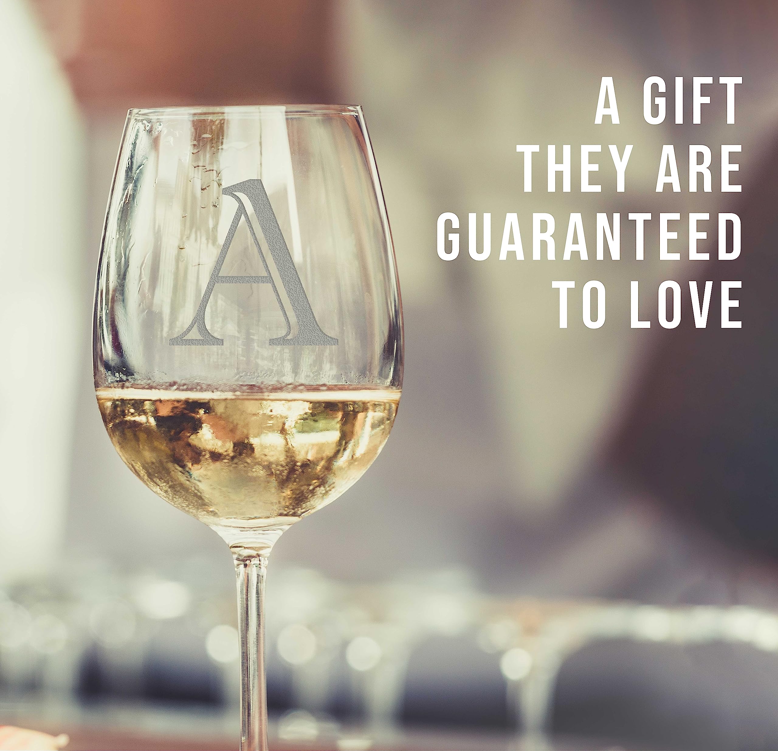 Personalized Monogram 16oz Stemmed Wine Glass - Custom Engraved Letter A-Z for Women | Elegant Wedding, Birthday, Bridesmaid & Mother's Day Gifts | Perfect for Romantic Dinners, Girls' Nights & Special Celebrations