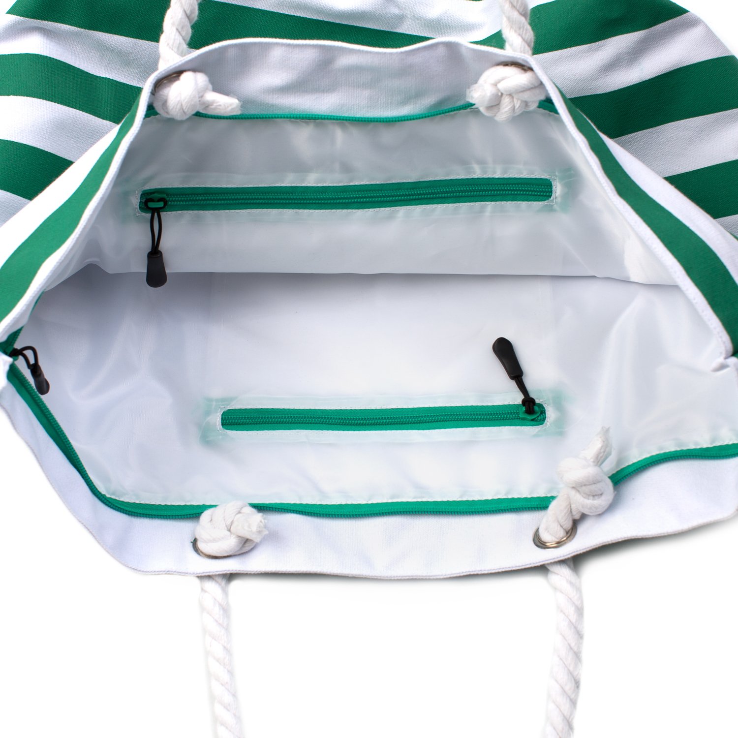 Waterproof XL Beach Tote Bag with Zipper & Pockets - Perfect for Travel & Pool Days
