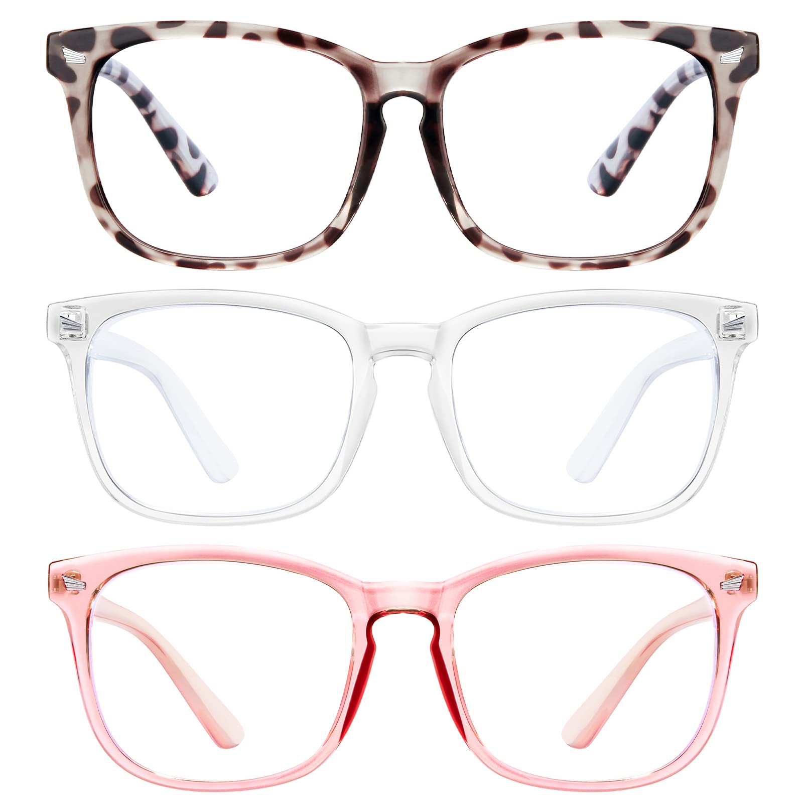 Blue Light Blocking Glasses for Women & Men - Anti Eye Strain Computer Glasses - Perfect for Gaming, Office Work & Screen Time Protection