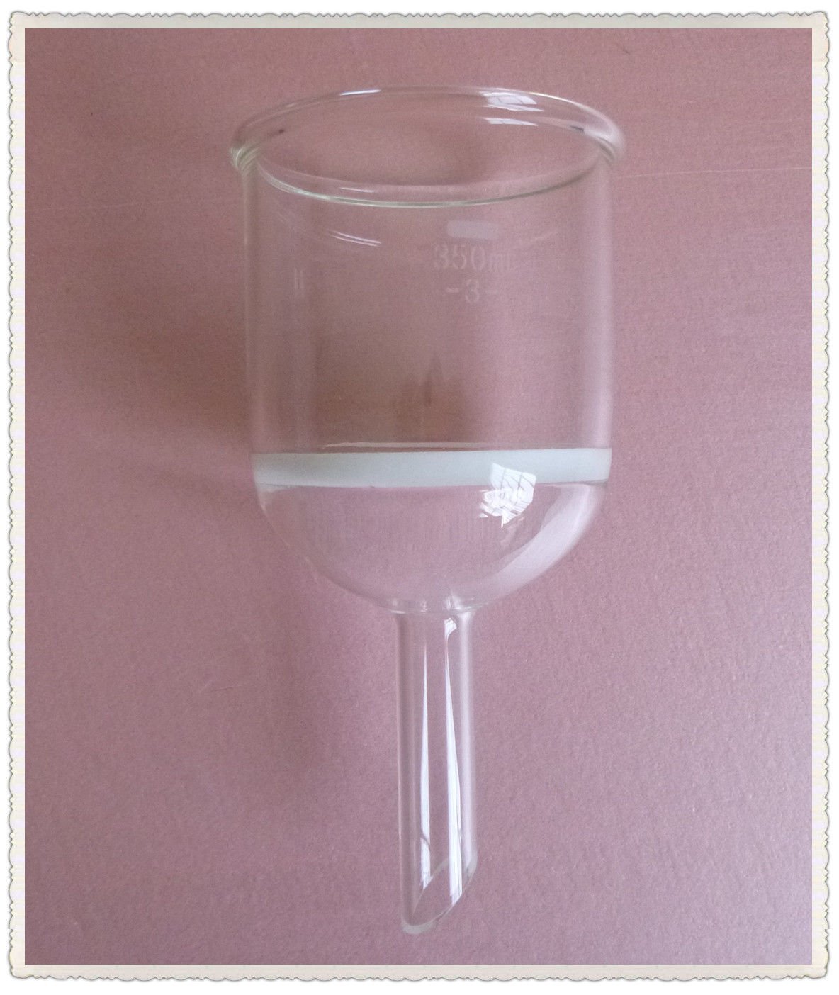 350ml Glass Buchner Funnel with Coarse Filter and Straight Tube - Perfect for Chemistry Labs, Vacuum Filtration & Scientific Experiments