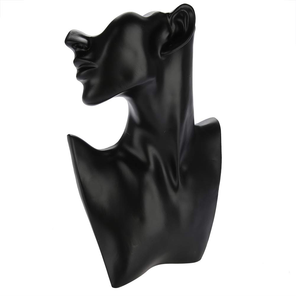 Stylish Black Jewelry Display Mannequin - Durable Earring & Necklace Holder for Women's Jewelry Stores, Boutiques & Home Use | Perfect for Showcasing Accessories in Retail Displays & Personal Collections