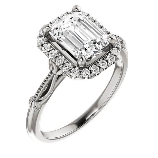 2 CT Emerald Cut Colorless Moissanite Engagement Ring Set for Women - 925 Sterling Silver Wedding Bridal Ring - Promise Ring Set for Her - Perfect for Proposals, Anniversaries & Special Occasions