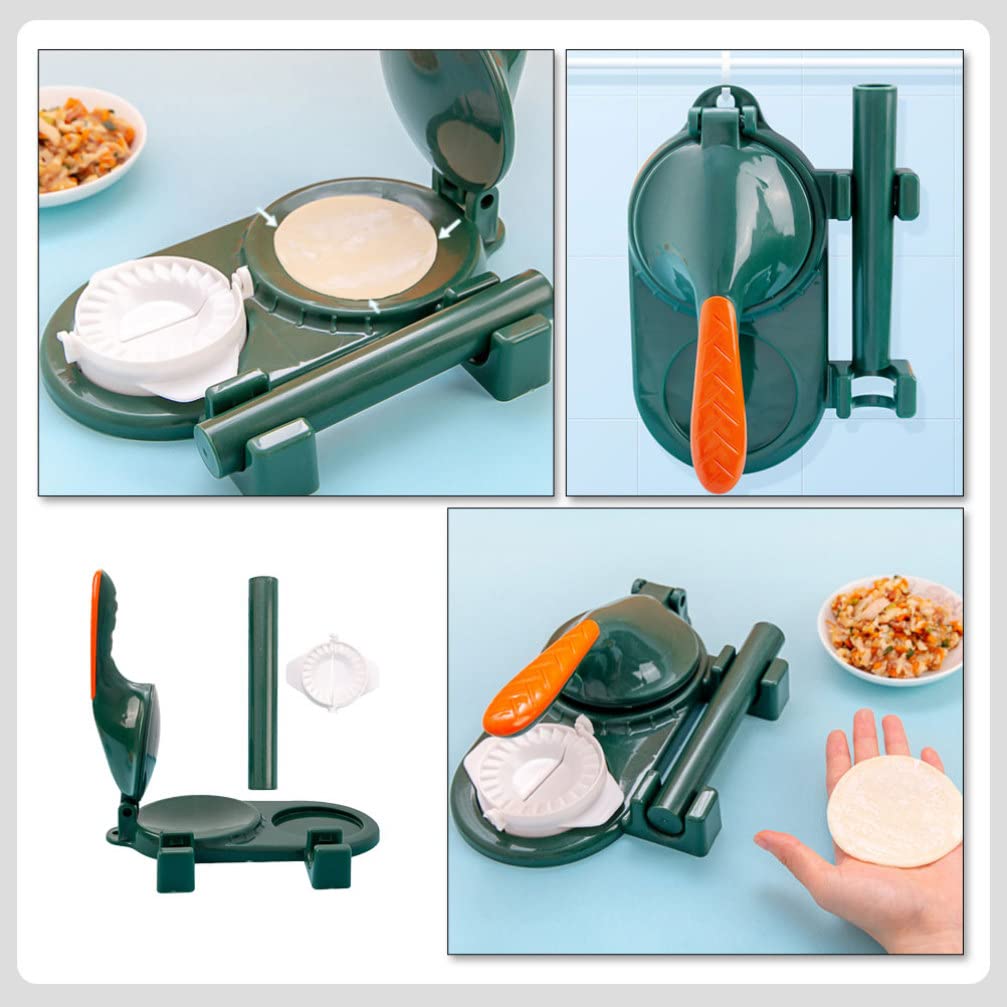 Hemoton Dumpling Maker & Tortilla Press - 2-Piece Manual Dough Press Set for Dumplings, Ravioli & Tortillas | Perfect Kitchen Gadget for Homemade Asian & Mexican Cuisine | Great for Family Cooking, Meal Prep & Party Snacks