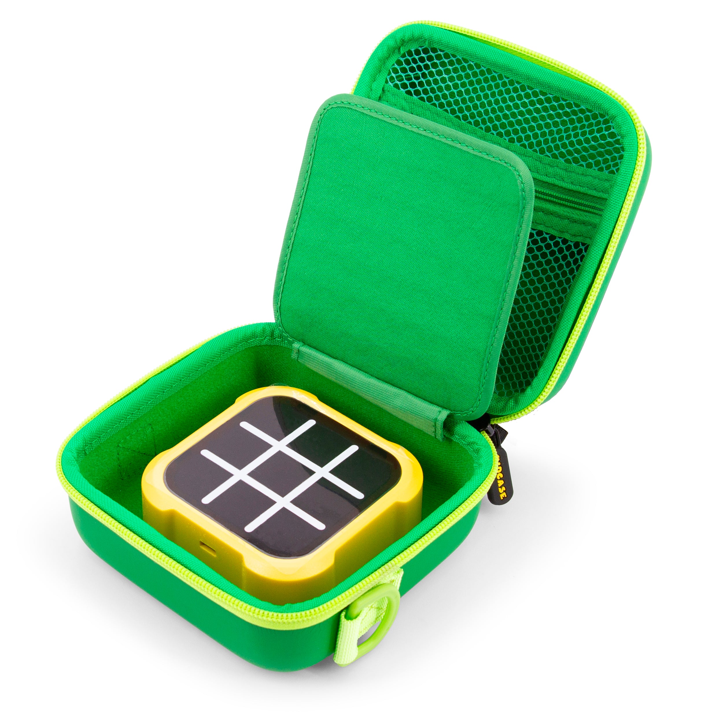 CASEMATIX Protective Carry Case for Tic Tac Toe Bolt Electronic Game - Single Layer Storage for Handheld Game Device (Does Not Fit Double Stack Accessory Tray) - Perfect for Travel, Gifts & Game Protection