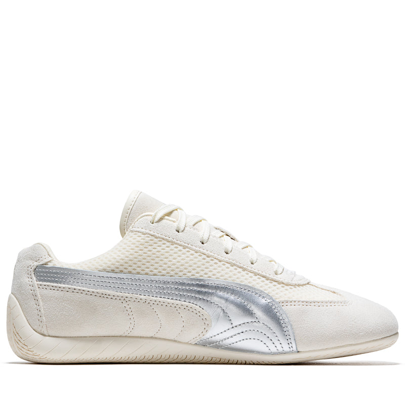 Puma Speedcat Premium Men's Racing Shoes - Frosted Ivory/Matte Silver | Lightweight Breathable Sneakers for Running, Driving & Casual Wear