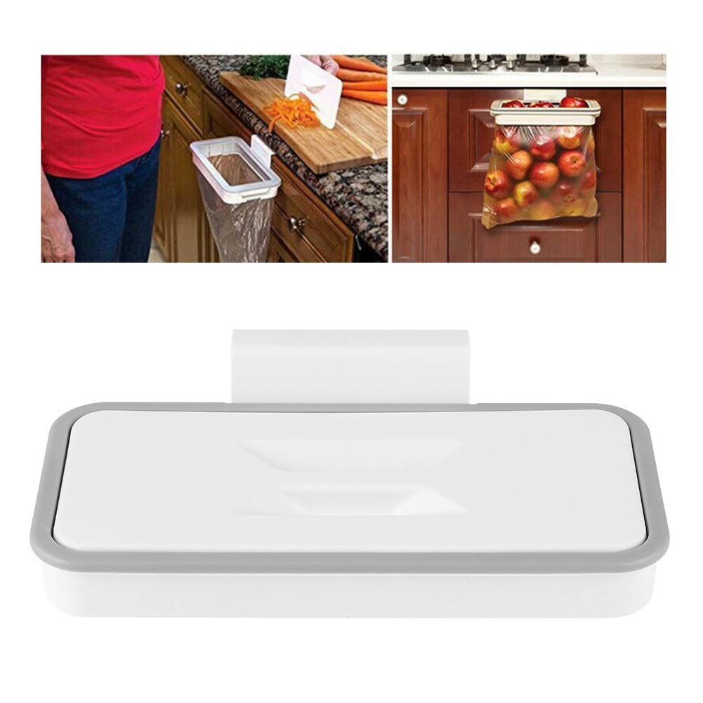 White No-Installation Trash Bag Holder & Rack - Space-Saving Garbage Can Organizer for Closet, Bathroom, Garage & Camping | Perfect for Home, RV & Outdoor Use