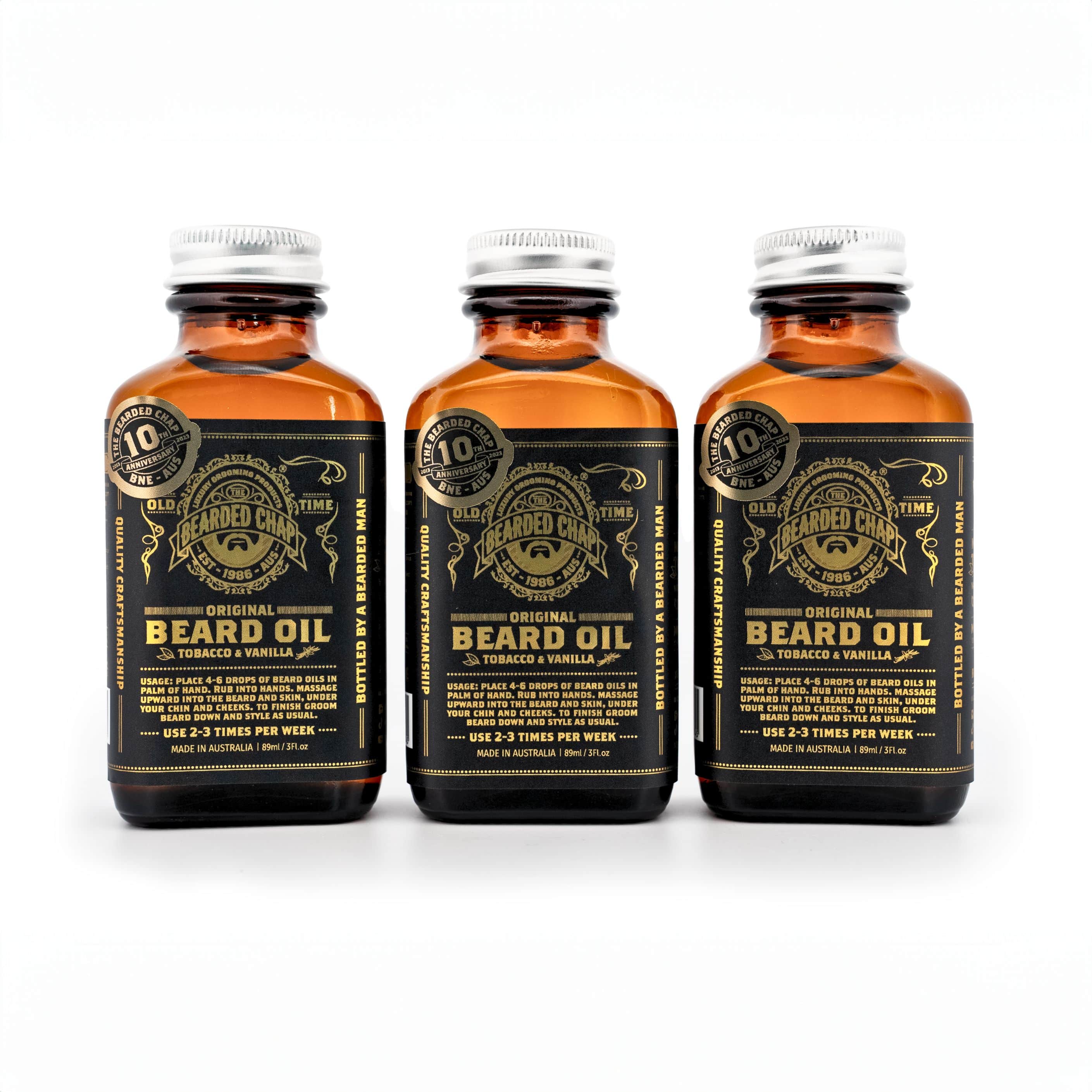 Premium Beard Oil 3 Pack Set - Natural & Organic Conditioning for Men's Facial Hair Growth & Grooming - Perfect for Daily Use, Beard Care Routine & Gift Giving