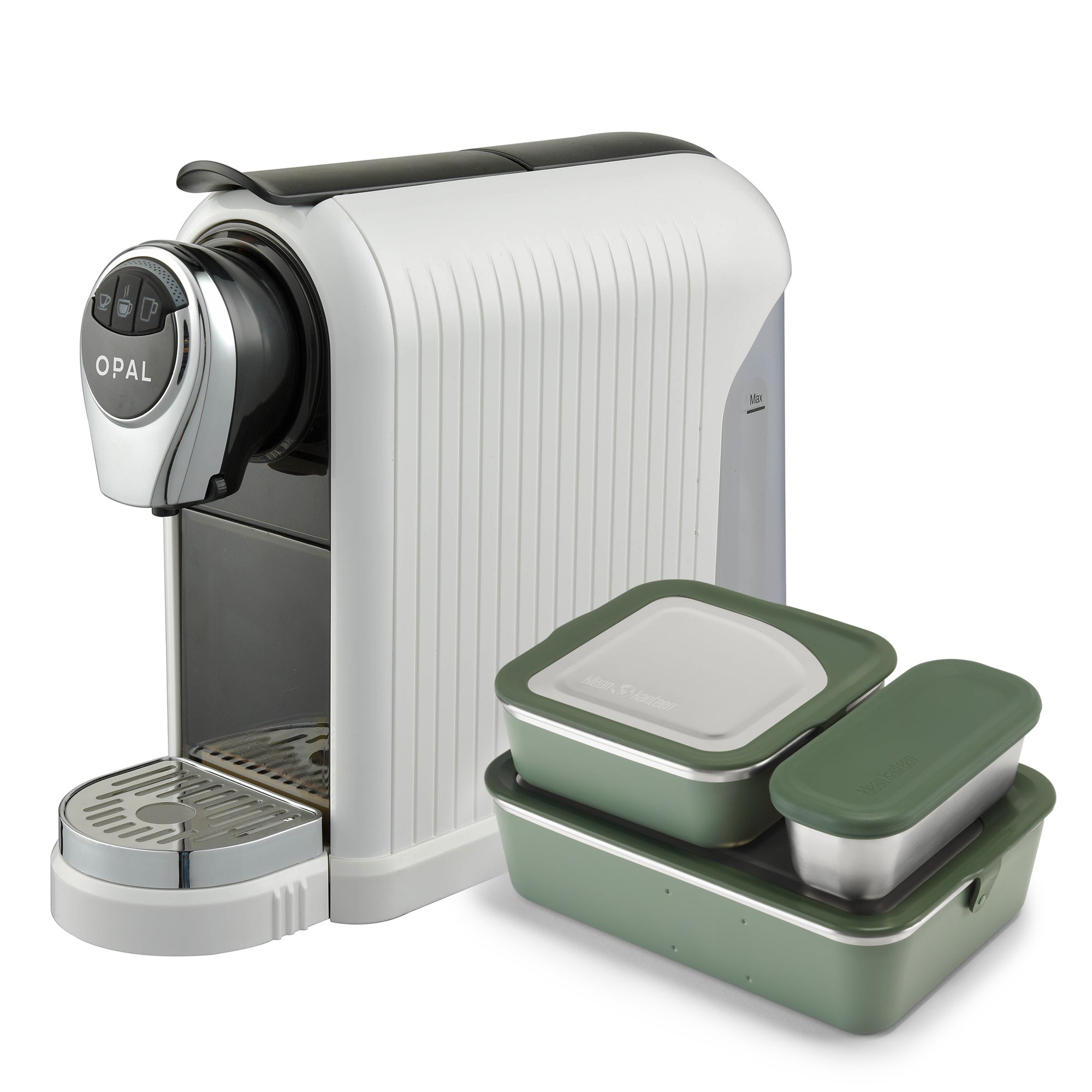 Premium OPAL Coffee Machine & Organic Rise Food Boxes Bundle - Perfect for Home, Office & Gifts - Brew Fresh Coffee & Enjoy Healthy Snacks Anywhere