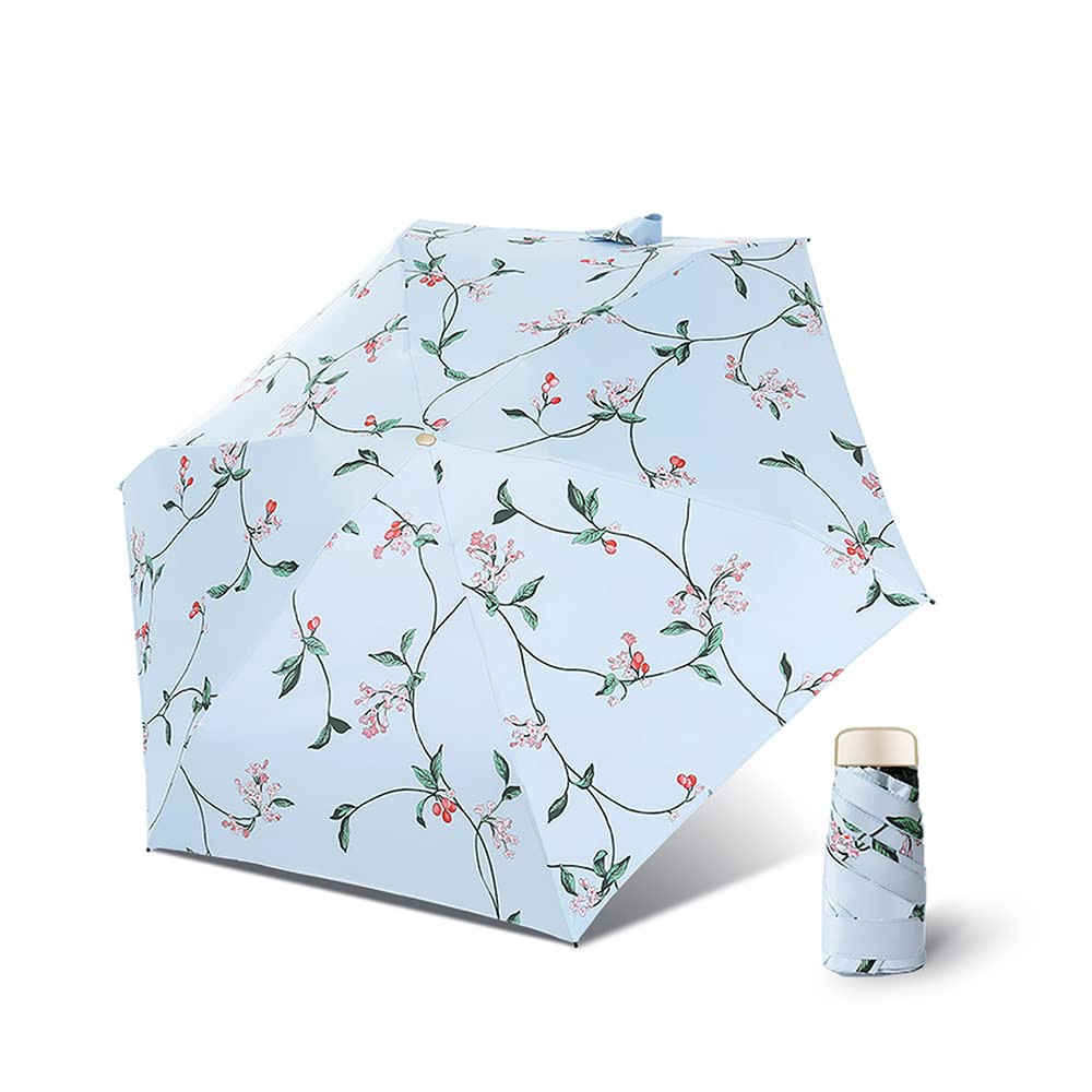 AFULILI Compact Travel Umbrella - UV Protection, Lightweight & Portable Mini Umbrella for Sun & Rain - Perfect for Travel, Hiking, Beach & Outdoor Activities