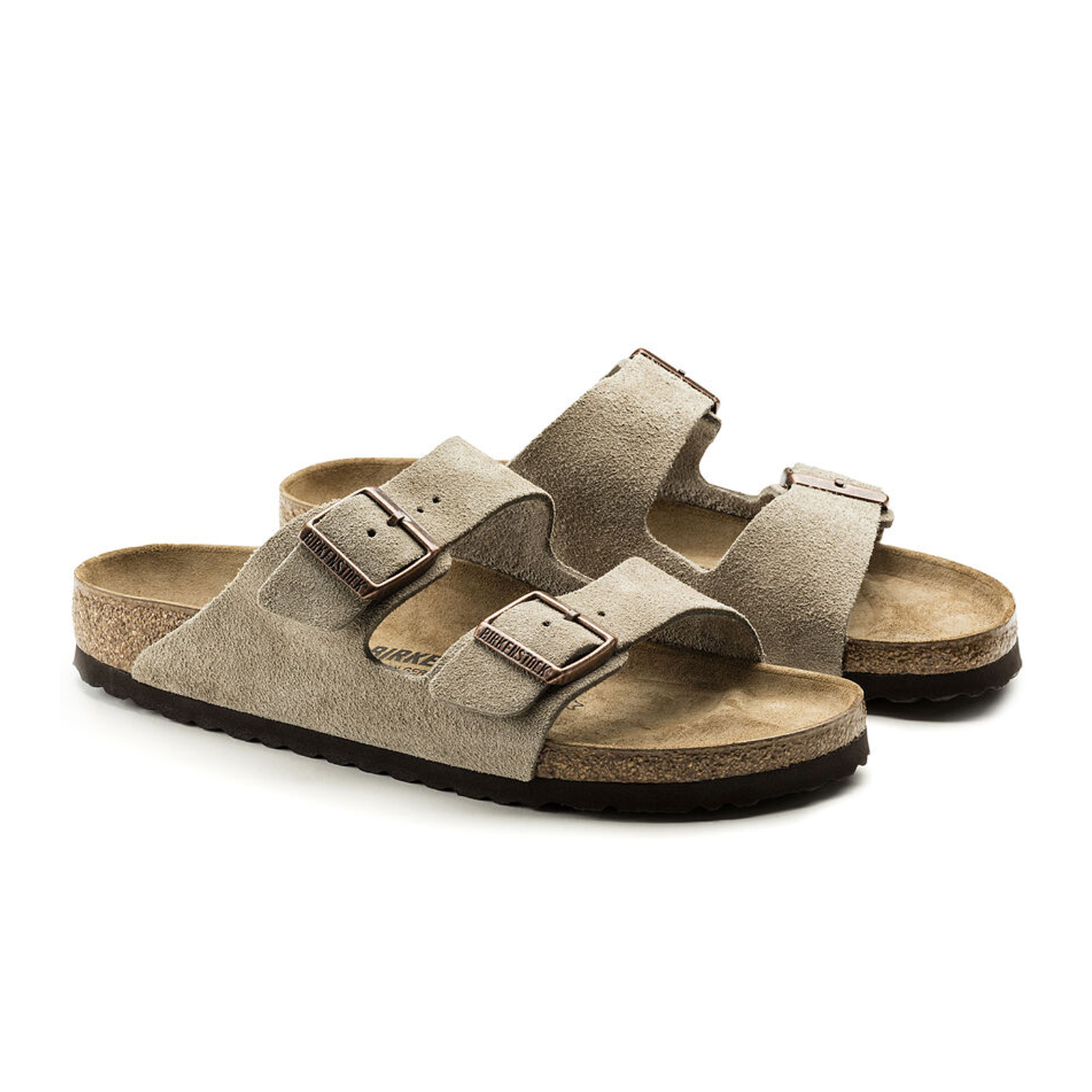 Birkenstock Arizona Unisex Slide Sandals - Comfortable Suede Footbed Sandals for Men & Women | Perfect for Beach, Pool, and Casual Summer Wear (Taupe)