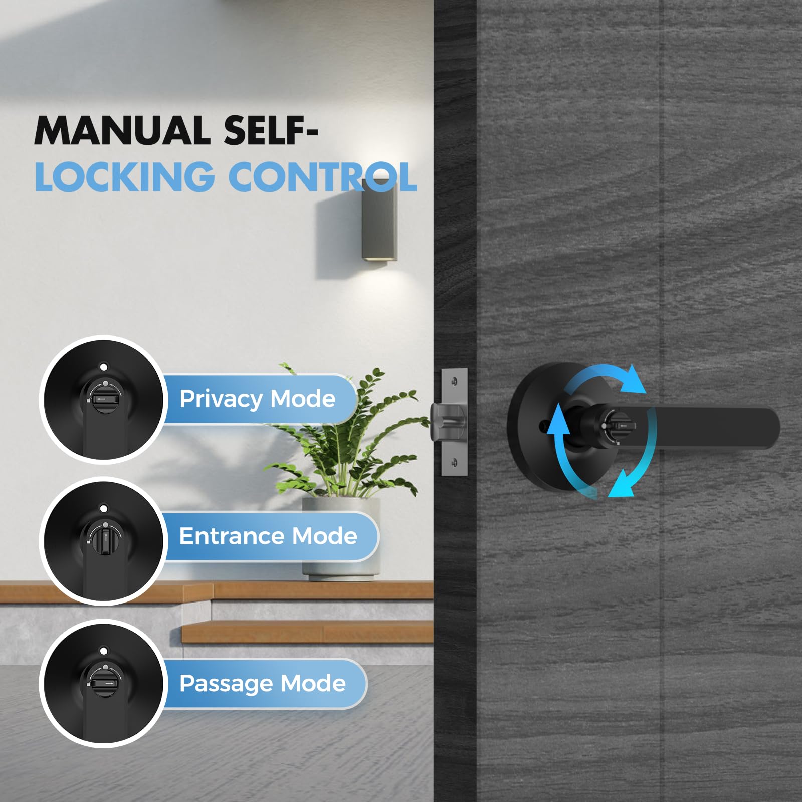 Smart Keyless Entry Door Lock with Fingerprint & Keypad - WiFi App Remote Control, Auto Lock, Easy Installation for Front Door Security - Perfect for Homes, Apartments & Vacation Rentals