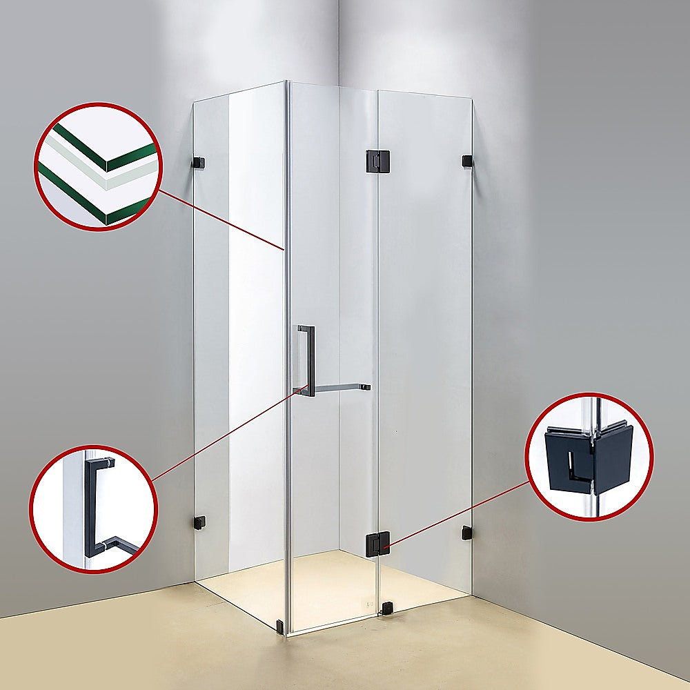 Frameless 10mm Glass Shower Screen 43.3